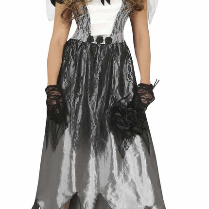 Kostium upiornej panny młodej na Halloween damski czarny