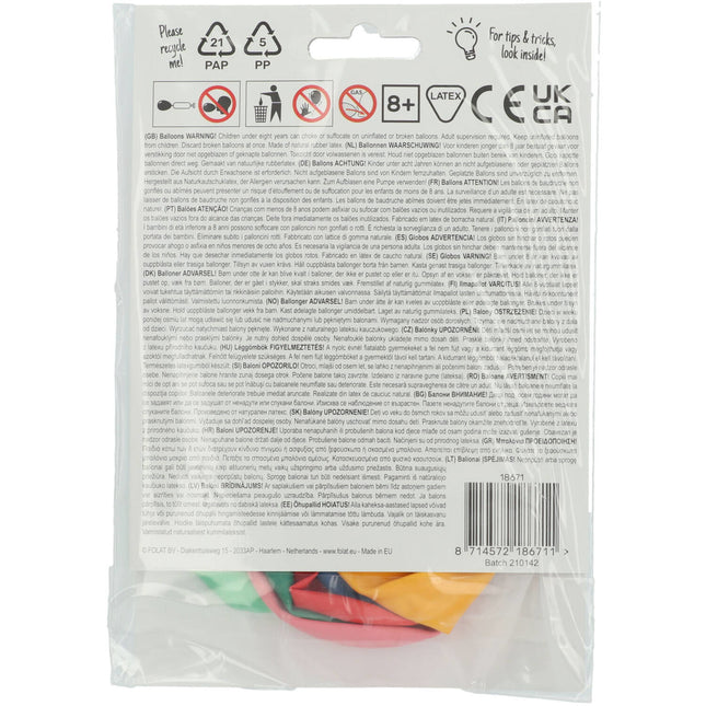 Balony Śmieszne Twarze Kolorowe 33cm 6szt