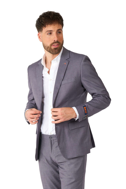 Ciemnoszary garnitur męski <tc>OppoSuits</tc>