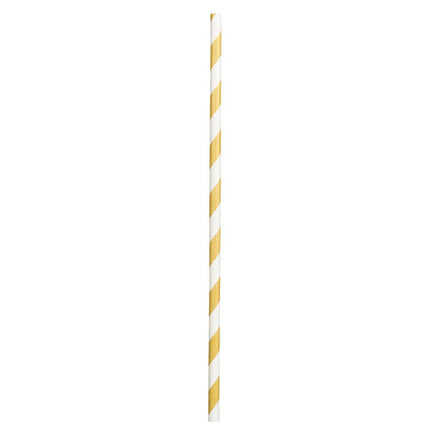 Złote słomki papierowe 24cm 20szt