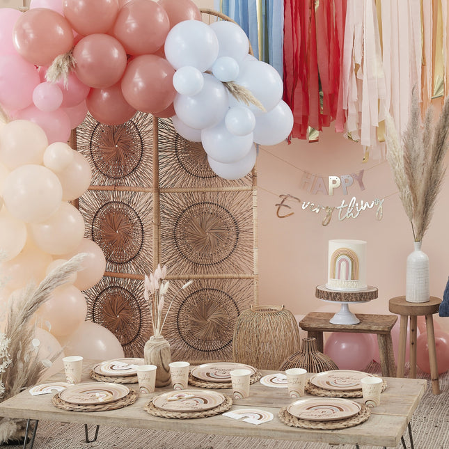 Tęczowe balony z konfetti 30cm 5szt