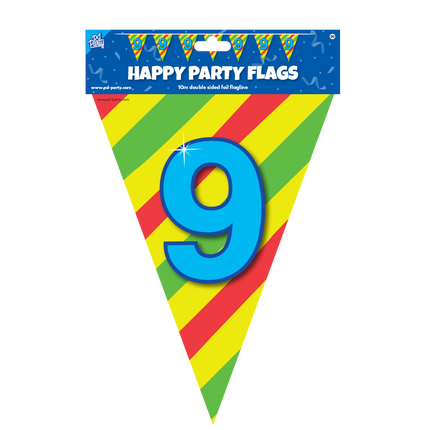 Flagline 9 Years Coloured 10m