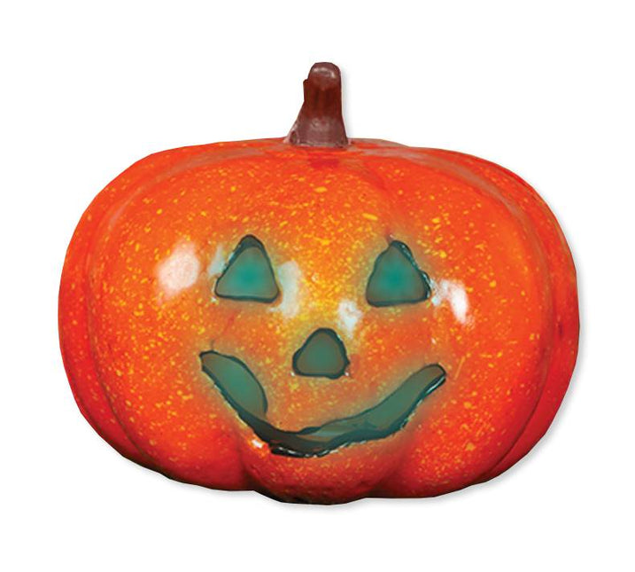 Halloweenowa dynia ze światełkiem 16 cm