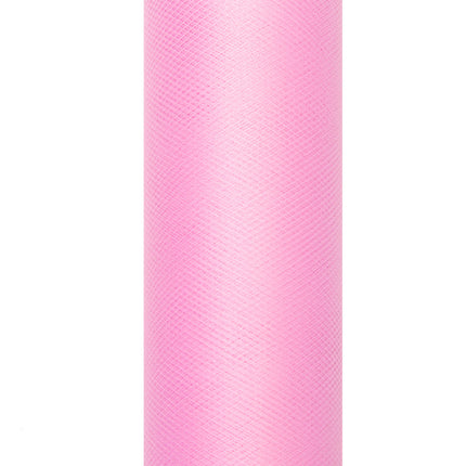 Różowa rolka tiulu 15cm 9m