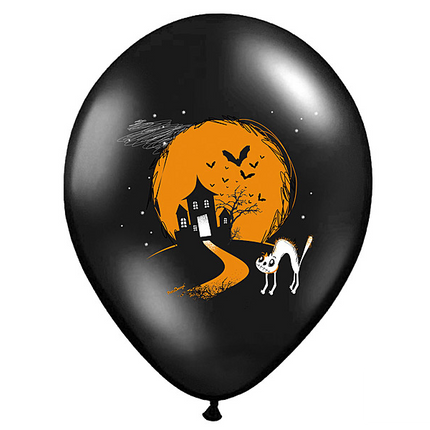 Balony na Halloween Boo! 30cm 6szt