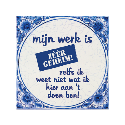 Delft Blue Tile Very Secret 14,5 cm