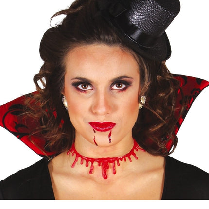 Halloweenowy naszyjnik z podciętym gardłem