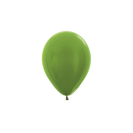 Balony Metallic Lime Green 12cm 50szt