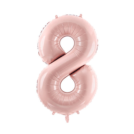 8-letni balon z figurką jasnoróżowy pusty 72 cm