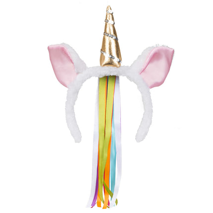 Tiara jednorożca z frędzlami 35 cm