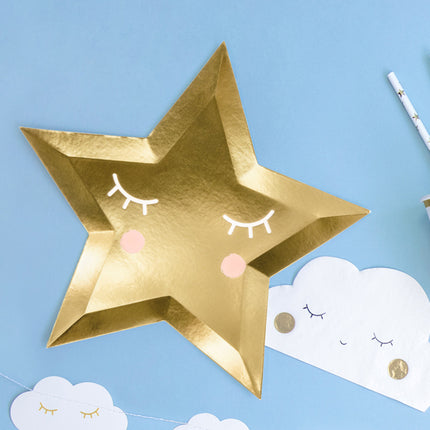 Talerzyki Little Star Gold 27cm 6szt