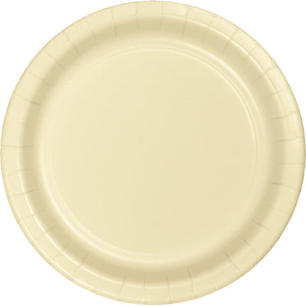 Talerze w kolorze kości słoniowej 23cm 24szt