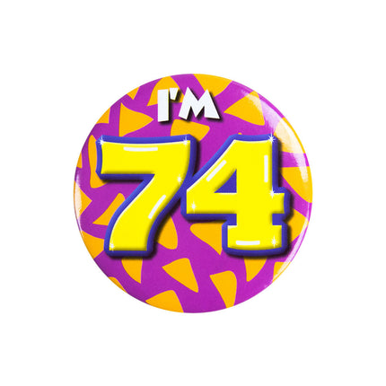 Jestem 74 Button 74 Years 5.5cm