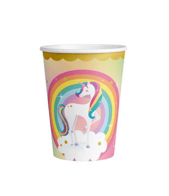 Kubki z jednorożcem 9cm 8szt