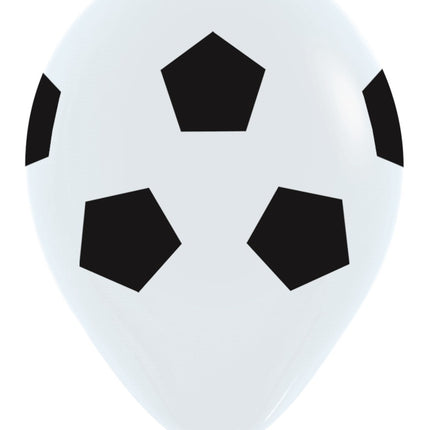 Balony Piłka nożna białe 30cm 25szt