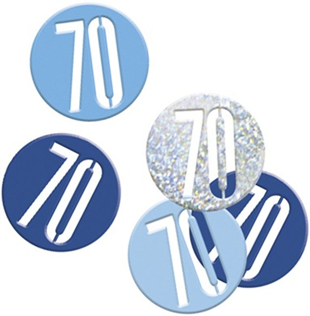 Konfetti stołowe 70 Years Blue 14gr