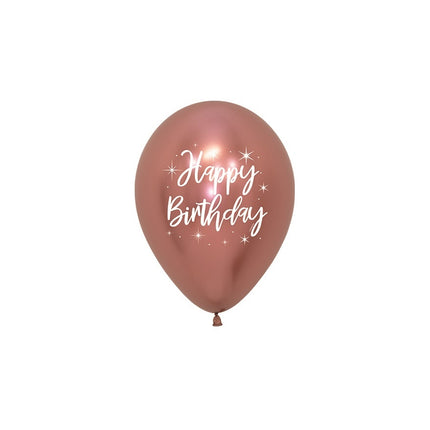 Balony Happy Birthday Radiant Reflex Mix 12cm 50szt