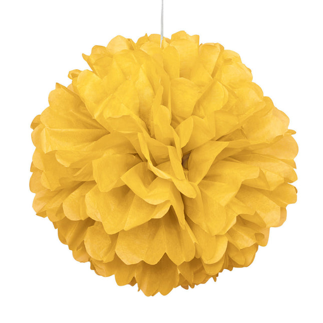 Pompon żółty 40 cm