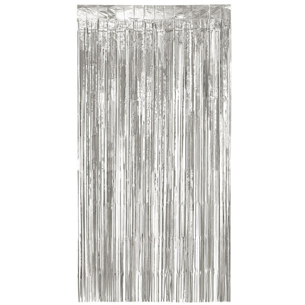 Srebrna kurtyna drzwiowa Metallic 2m