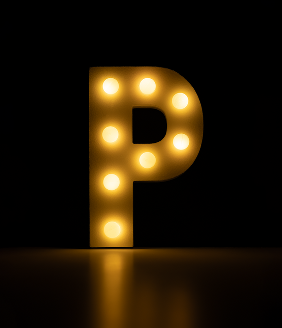P Light Letter 16.5cm