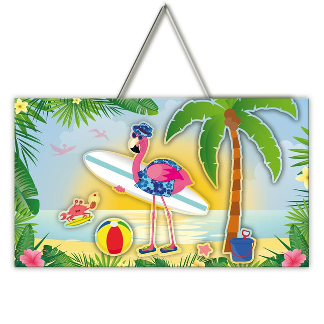 Tabliczka na drzwi Hawaii Flamingo 47 cm