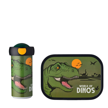Zestaw obiadowy Campus School kubek+pudełko na lunch Dino