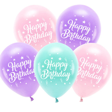 Balony urodzinowe kolorowe 26cm 5szt
