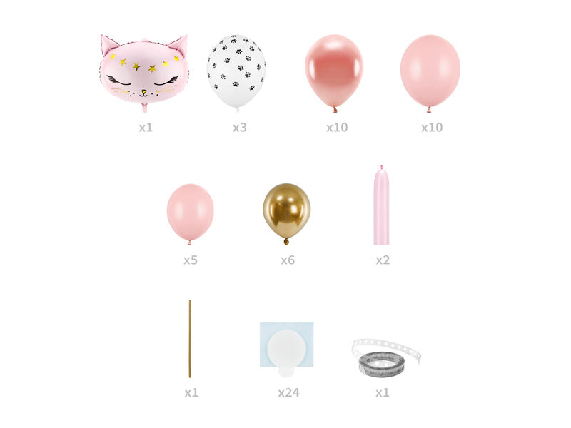 Balloon Pillar Cat Pink 1.4m