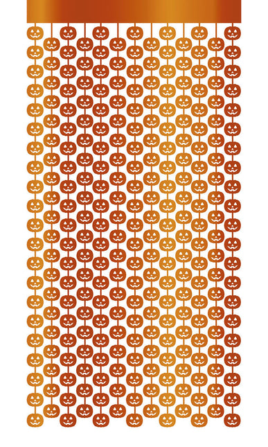 Halloweenowa kurtyna drzwiowa Dynie 2m