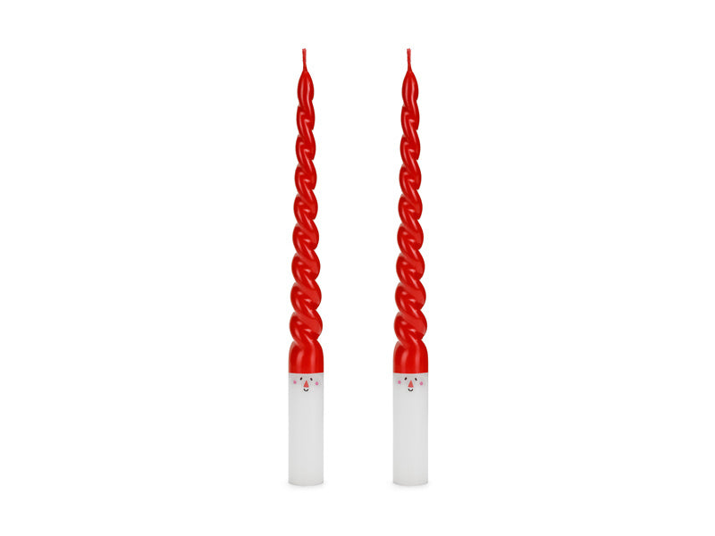 Świeczki Santa 25cm 2szt