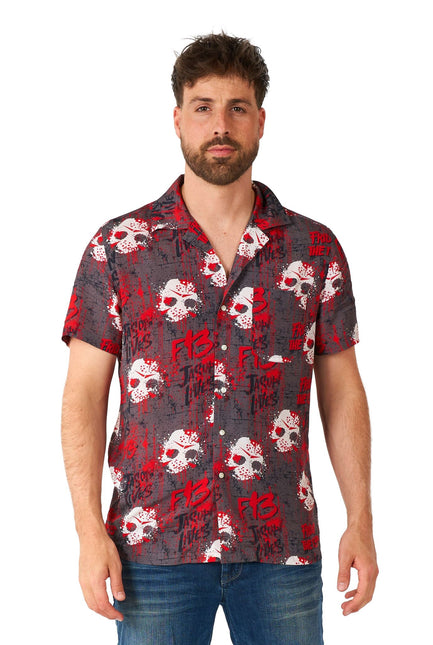 Męska koszulka z krótkim rękawem z okazji Piątku Trzynastego <tc>OppoSuits</tc>