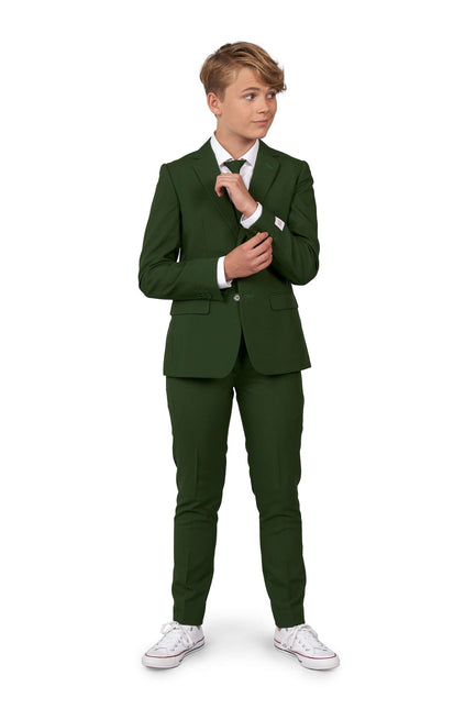 Ciemnozielony garnitur chłopiec nastolatek <tc>OppoSuits</tc>