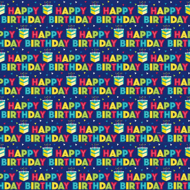 Owijka prezentowa Happy Birthday Cake 1,52 m