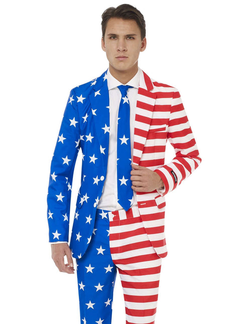 Męski garnitur z flagą USA <tc>Suitmeister</tc>