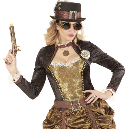 Steampunkowa klamra do kapelusza