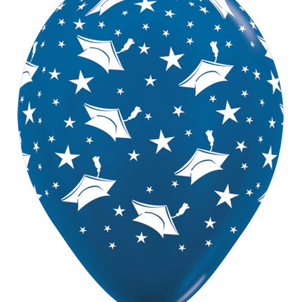 Balony czapeczki balonowe Metallic Blue 30cm 25szt