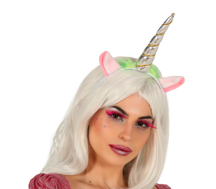Tiara jednorożca srebrna