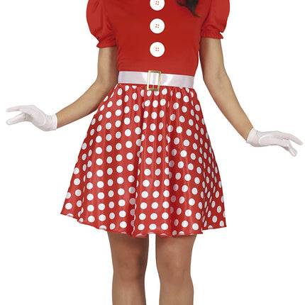 Kostium Myszki Minnie czerwony biały damski