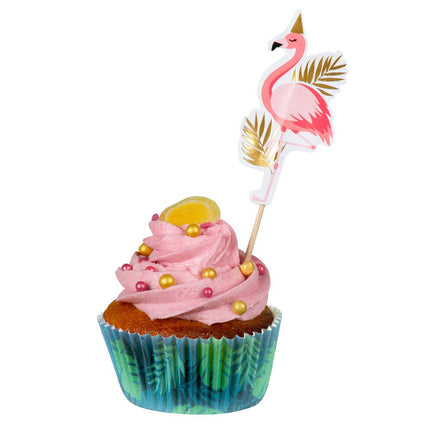 Flamingo Cocktailprikkers 13cm 12st van Boland koop je bij Partywinkel