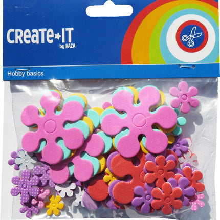 Foam Bloemen 70st van Haza Witbaard koop je bij Partywinkel