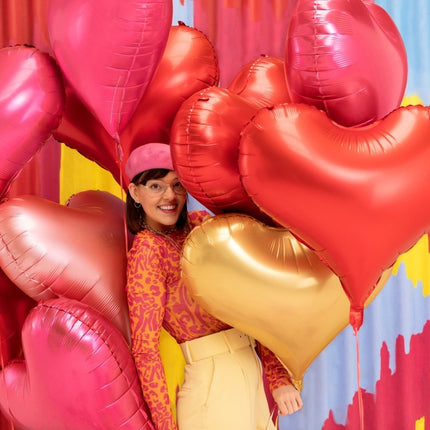 Foil balloon Heart, 75x64,5 cm, pink - Partywinkel - 5904555005501