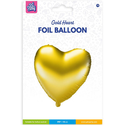 Balon foliowy - złote serce