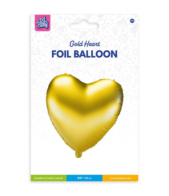 Balon foliowy - złote serce