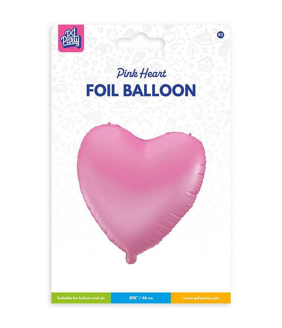 Balon foliowy - różowe serce