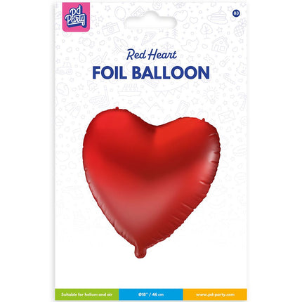 Balon foliowy - czerwone serce