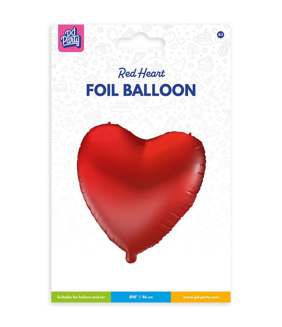 Balon foliowy - czerwone serce