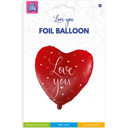 Balon helowy Kocham Cię 46cm