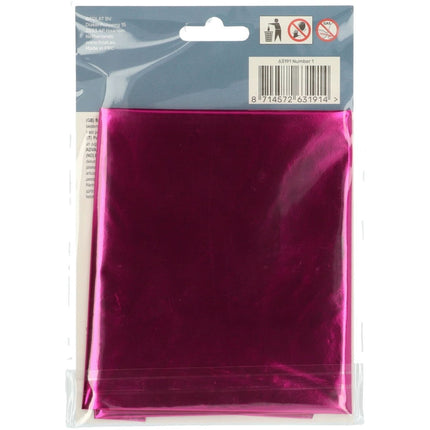 Folie Ballon Cijfer 1 Fuchsia Metallic XL 86cm leeg van Folat koop je bij Partywinkel
