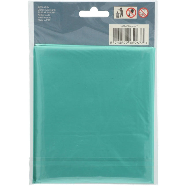 Folie Ballon Cijfer 7 Pastel Mintgroen XL 86cm leeg van Folat koop je bij Partywinkel