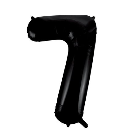 Folie Ballon Cijfer 7 Zwart XL 86cm leeg van WeFiesta koop je bij Partywinkel